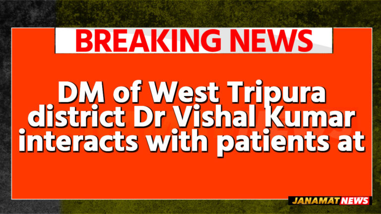 DM of West Tripura district Dr Vishal Kumar interacts with patients at a health camp organised by the Ex-Servicemen Welfare Society to mark its foundation day on May 26. |