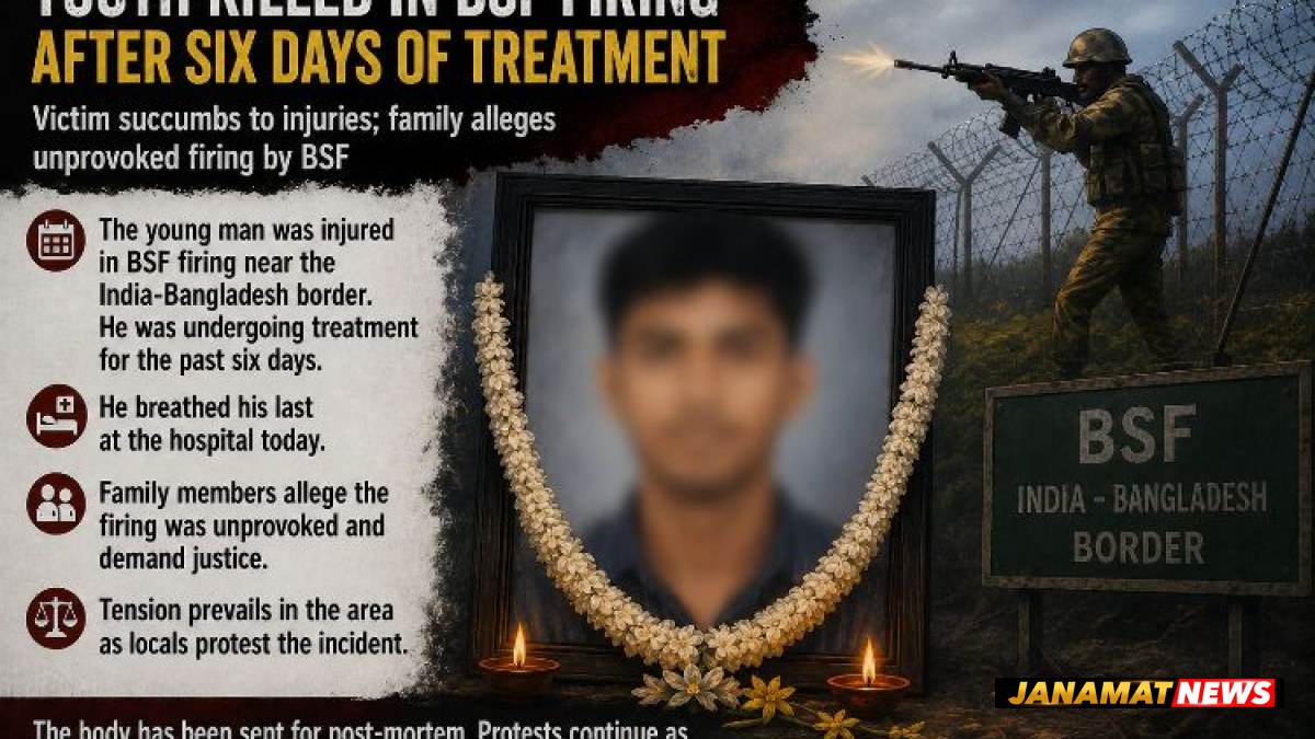 Youth injured in BSF firing at Boxanagar border succumbs after six days; tension grips area |