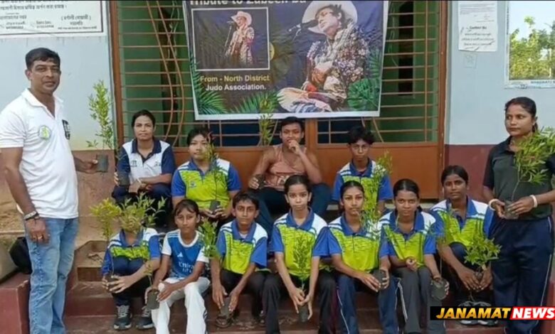 In Memory of Zubeen Garg, North District Judo Association Organizes Tree Plantation Drive. -