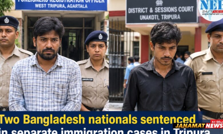 Two Bangladesh nationals sentenced in separate immigration cases in Tripura |