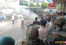 TET aspirants protest turns tense in Agartala; police use water cannons, around 100 detained |