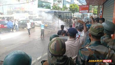TET aspirants protest turns tense in Agartala; police use water cannons, around 100 detained |