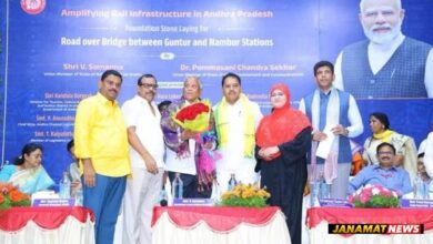 Foundation Stone Laid For 4-Lane Road Over Bridge Between Guntur And Nambur Costing ₹108 Crore. -