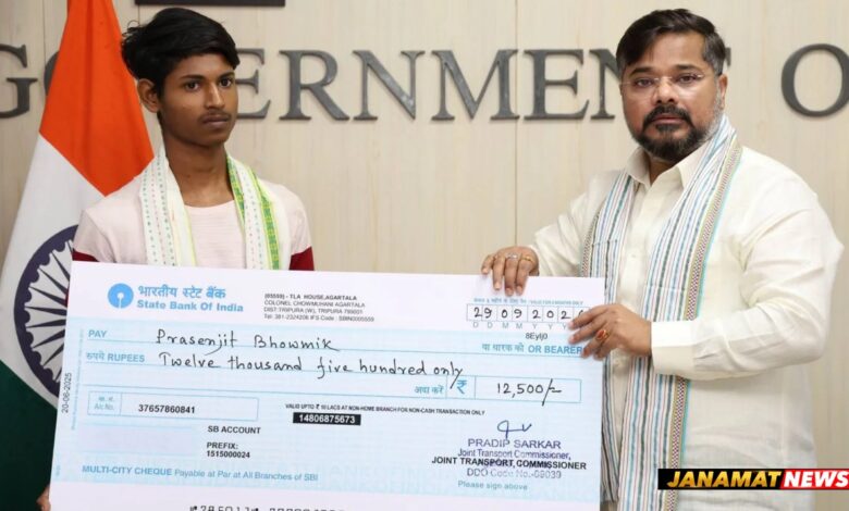 Transport Minister Sushanta Chowdhury Honoured Rah Veer Award 2026 On Eight Brave Persons. -