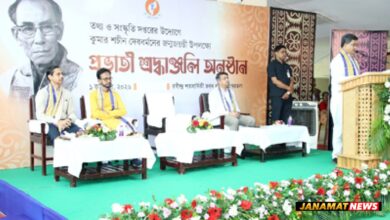 Chief Minister Dr. Manik Saha attends the Shraddhanjali ceremony of Kumar S.D. Barman at the RS Bhavan complex in Agartala on October 1. |