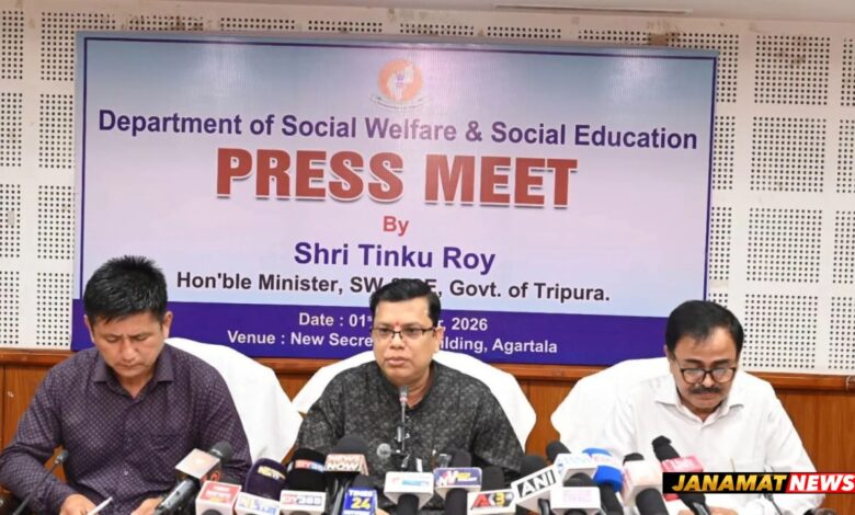 Social Welfare Minister Tinku Roy At Press Conference Approval Received For 55 More New Anganwadi Centres In The State. -