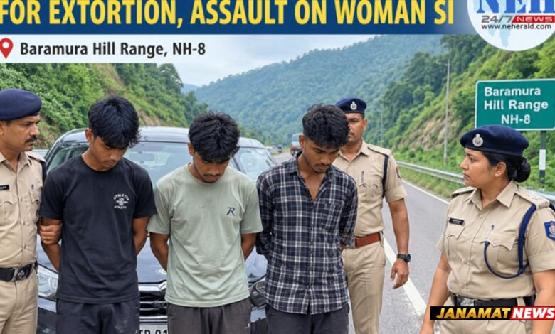 Three youths arrested for extortion, attack on woman police officer in Tripura |