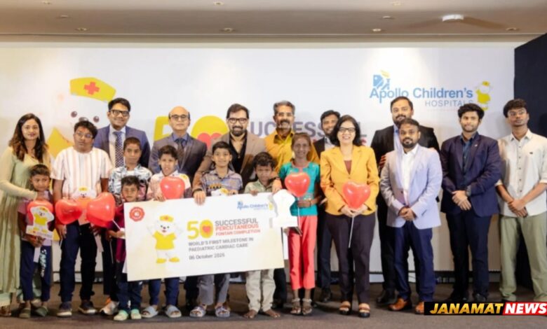 Apollo Children’s Hospitals Achieves World’s First Milestone Of 50 Percutaneous Fontan Procedures, Advancing Minimally Invasive Care For Children With Congenital Heart Diseases. -