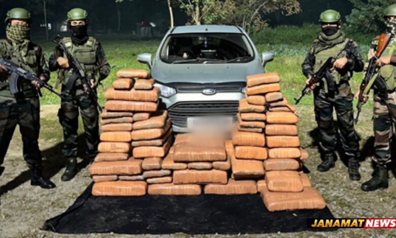 Assam Rifles and Customs seizes Ganja worth Rs 1.74 crore in Tripura |
