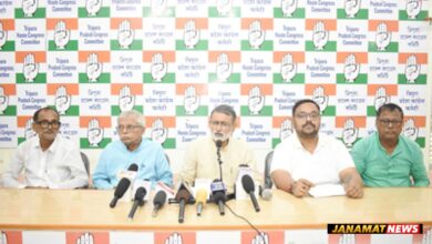 Tripura Pradesh Congress president Ashish Kumar Saha addressed a press conference at Congress Bhavan in Agartala on October 7. |