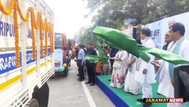 Chief Minister Dr Manik Saha flagged off RRT vehicles under Tripura Jal Board at Agartala on October 8. |