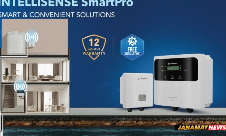 Crompton Simplifies Household Water Management with INTELLISENSE SmartPro. -