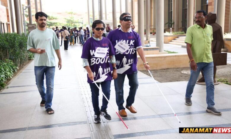 World Sight Day: ‘Walk In My Boots’ At IIM Nagpur Brings Students Together For A Memorable Exchange Of Roles. -