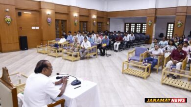Governor Of Tripura Indrasena Reddy Nallu, Interacts With TU Students At Lok Bhavan. -