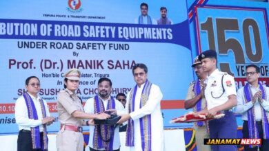 Tripura 9% Drop In Road Accidents And 15% Decline In Fatal Crashes : Chief Minister Of Tripura Dr. Manik Saha At Safety Equipment Distribution Programme. -