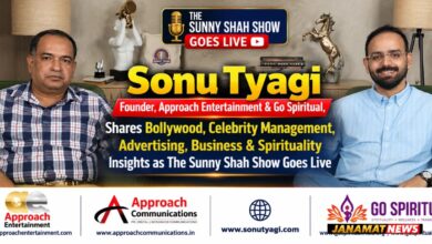 Sonu Tyagi, Founder, Approach Entertainment & Go Spiritual, Shares Bollywood, Celebrity Management, Advertising, Business & Spirituality Insights As The Sunny Shah Show Goes Live. -