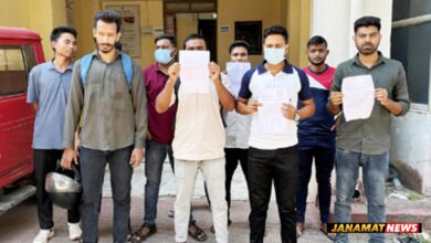 Fire service job aspirants organized a protest in front of the fire and emergency service directorate in Agartala on October 14 demanding their early recruitment. |