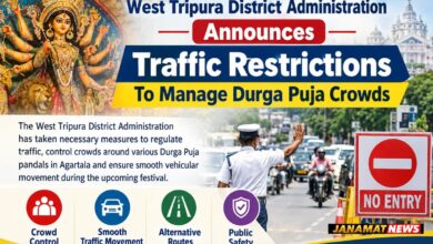 West Tripura District Administration Announces Traffic Restrictions To Manage Durga Puja Crowds. -