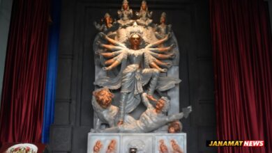 Glimpses of Durga Puja pandal and idols Juva Samaj, Joynagar in Agartala. |